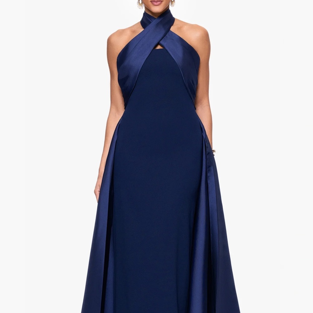 Betsy & Adam Midnight Blue High Low Dress